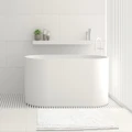 Ardor Toggle 50x80cm Bath Floor Room Mat Toilet Bathroom Rectangle White