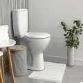 Ardor Toggle Contoured 50x50cm Bath Mat Bathroom/Toilet Room Square White
