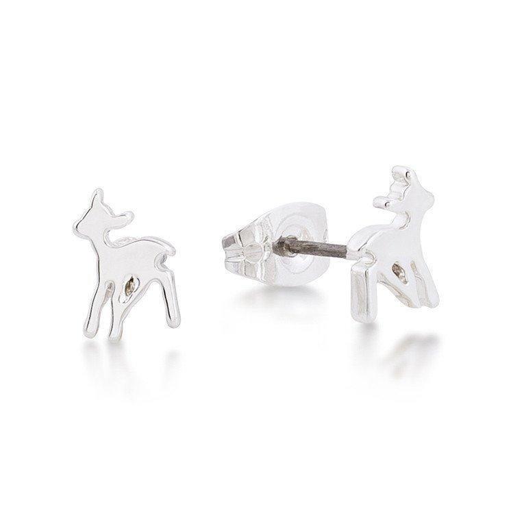 Couture Kingdom: Disney Junior Bambi Earrings - White Gold