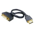 30cm Avico HDMI Plug To DVI Socket Adaptor Lead