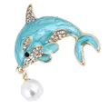 Alloy Brooch Creative Design Decorate Charming Adorable Dolphin Miss