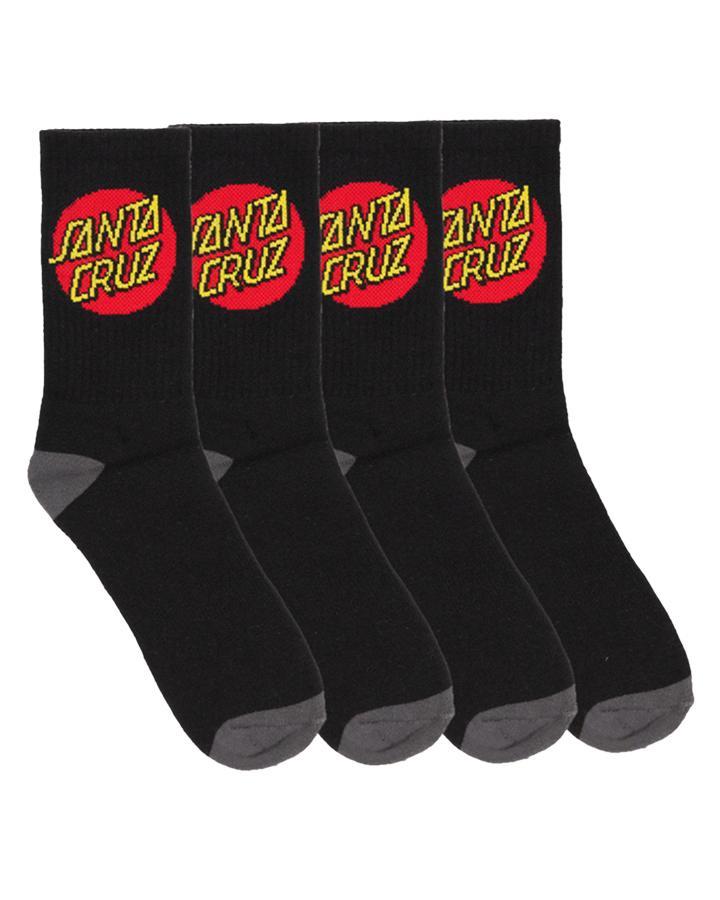 Santa Cruz: Classic Dot Mens Socks - Black (Size: 7-11)