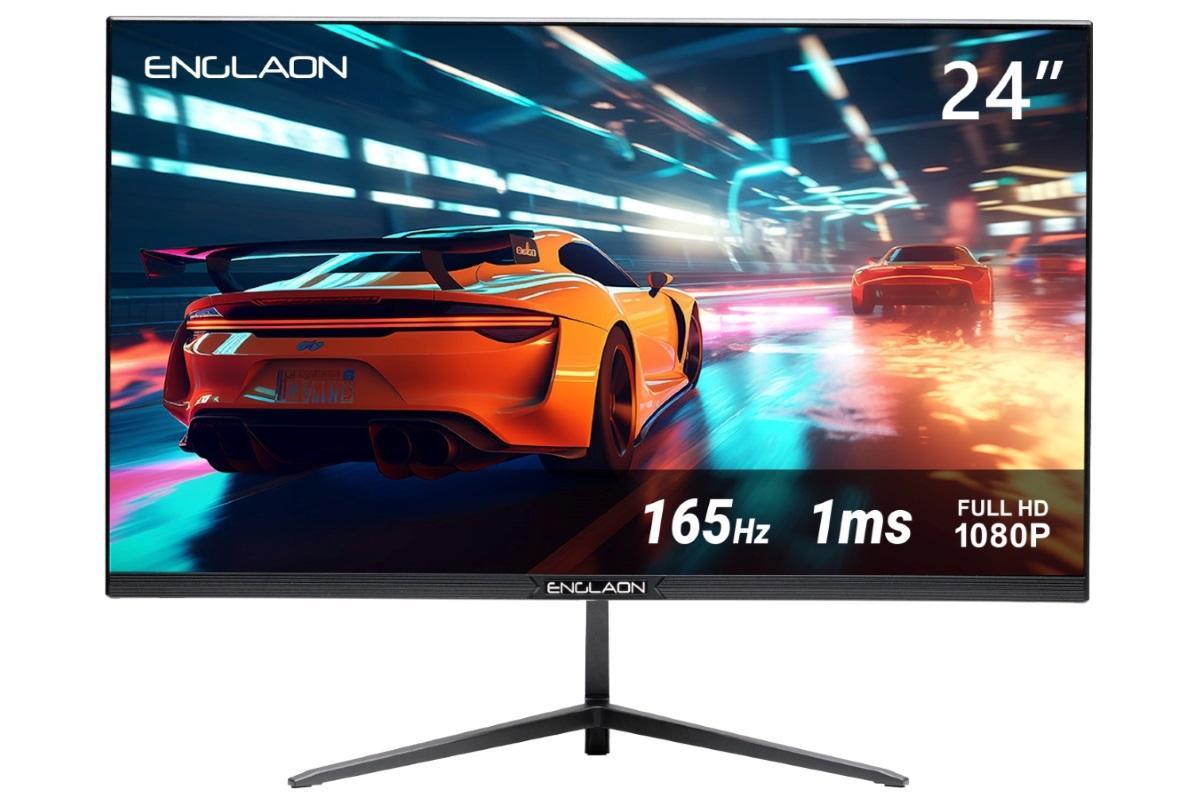 ENGLAON 24-inch Full HD Frameless Flat Gaming Monitor VA Display with AMD FreeSync 165Hz 1ms MPRT