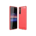 Sony Xperia 1 Mark ii Cover Case Brushed TPU Case - Red