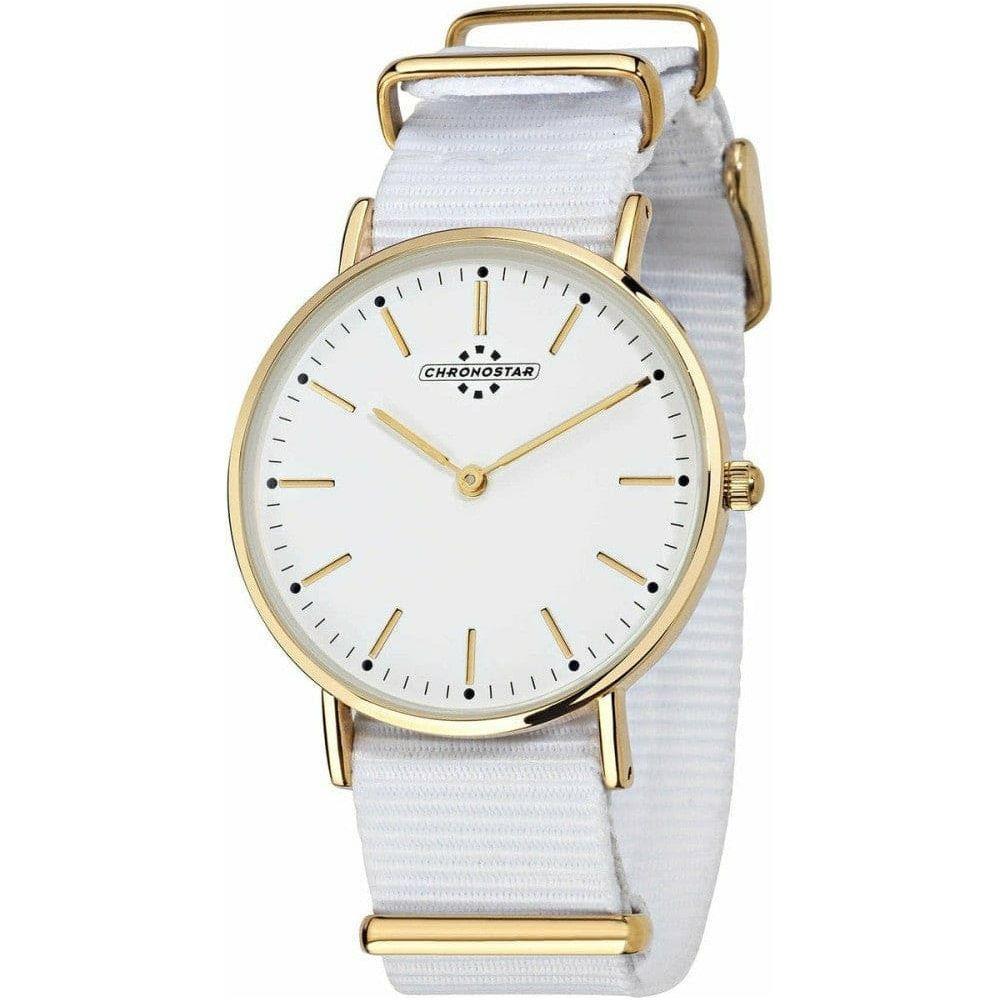 Sophistique SS-36C Women's Stainless Steel Watch with Fabric Strap - Timeless Elegance in Silver