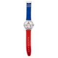 Elegante Mod. GES Rosso Blu Unisex Plastic Wristwatch (Model: GES-001) - Stylish and Functional