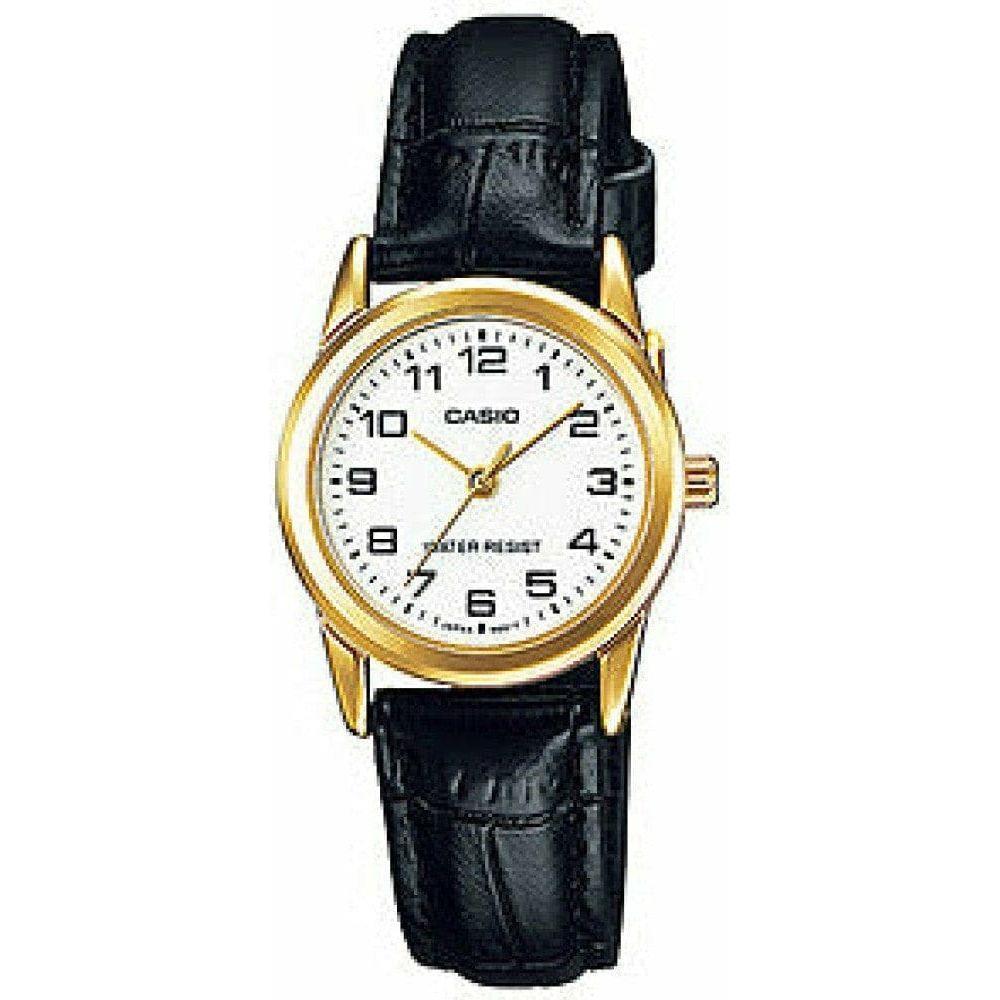 Midnight Black Leather Strap Replacement for Women's Analog Watch