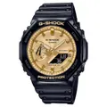 Casio G-Shock OAK Gold Dial Men's 20 ATM Carbon & Resin Wristwatch - Model GA-2100-4A, Gent, Gold