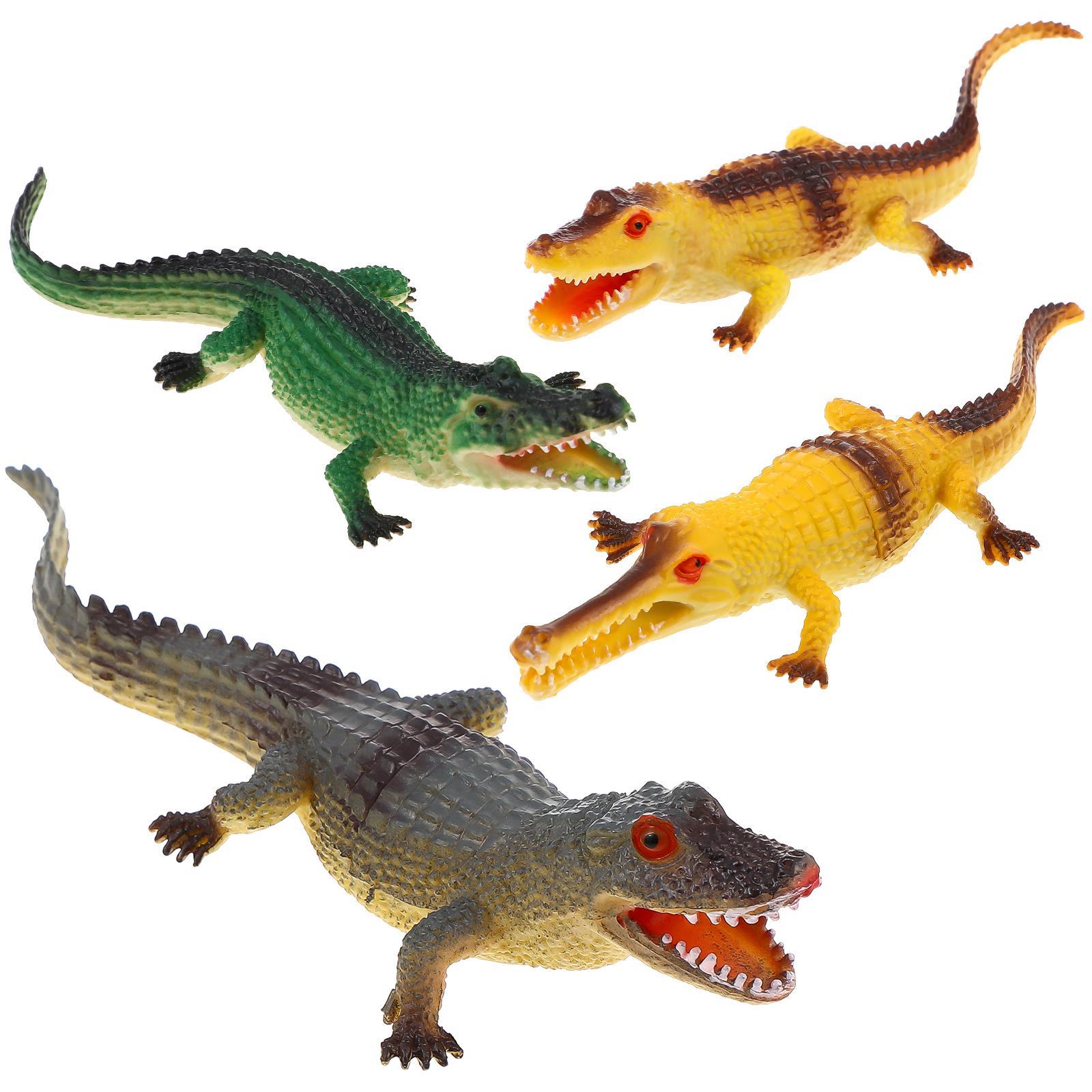 4 Pcs Crocodile Model Toy Crocodile Toy Playthings Early Education Toys Animal Toys Child