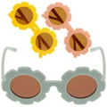 3 Pairs Newborn Sunglasses Luau Party Decorations UV Protection Girl