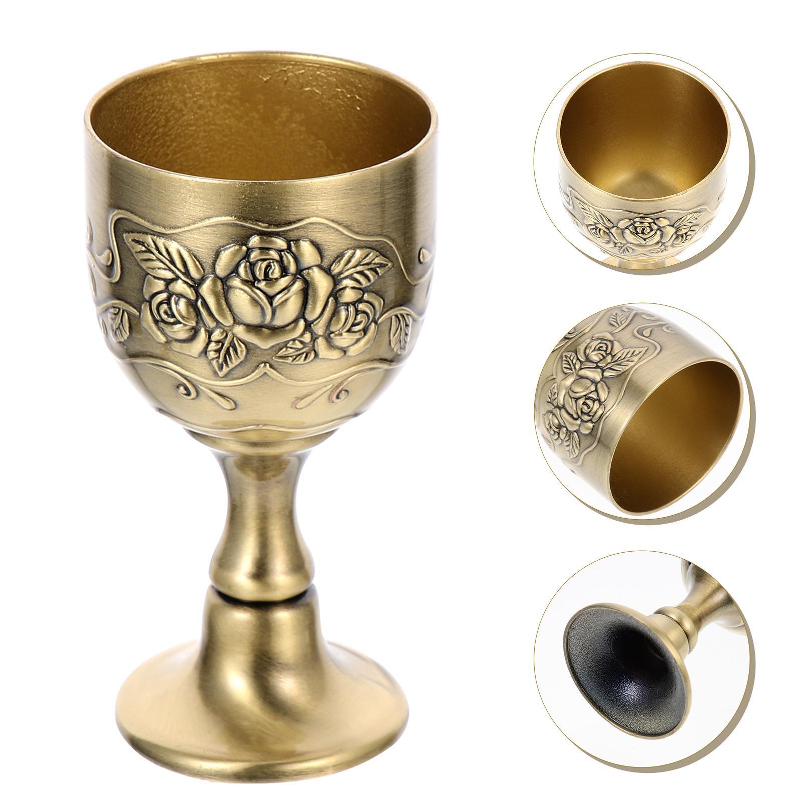 Household Wine Cup Metal Martini Glasses Wizard Goblet Spirits Delicate Tall Feet Tumblers Drinking