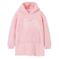 Barbie Girls Sherpa Hoodie Blanket (Pink) (6-8 Years)