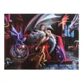 Anne Stokes Dragon Charm Canvas Plaque (Multicoloured) (25cm x 19cm)