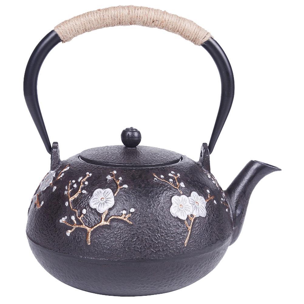 Japanese Gongfu Tea Set Iron Teapot Whistling Glass Kettles Office