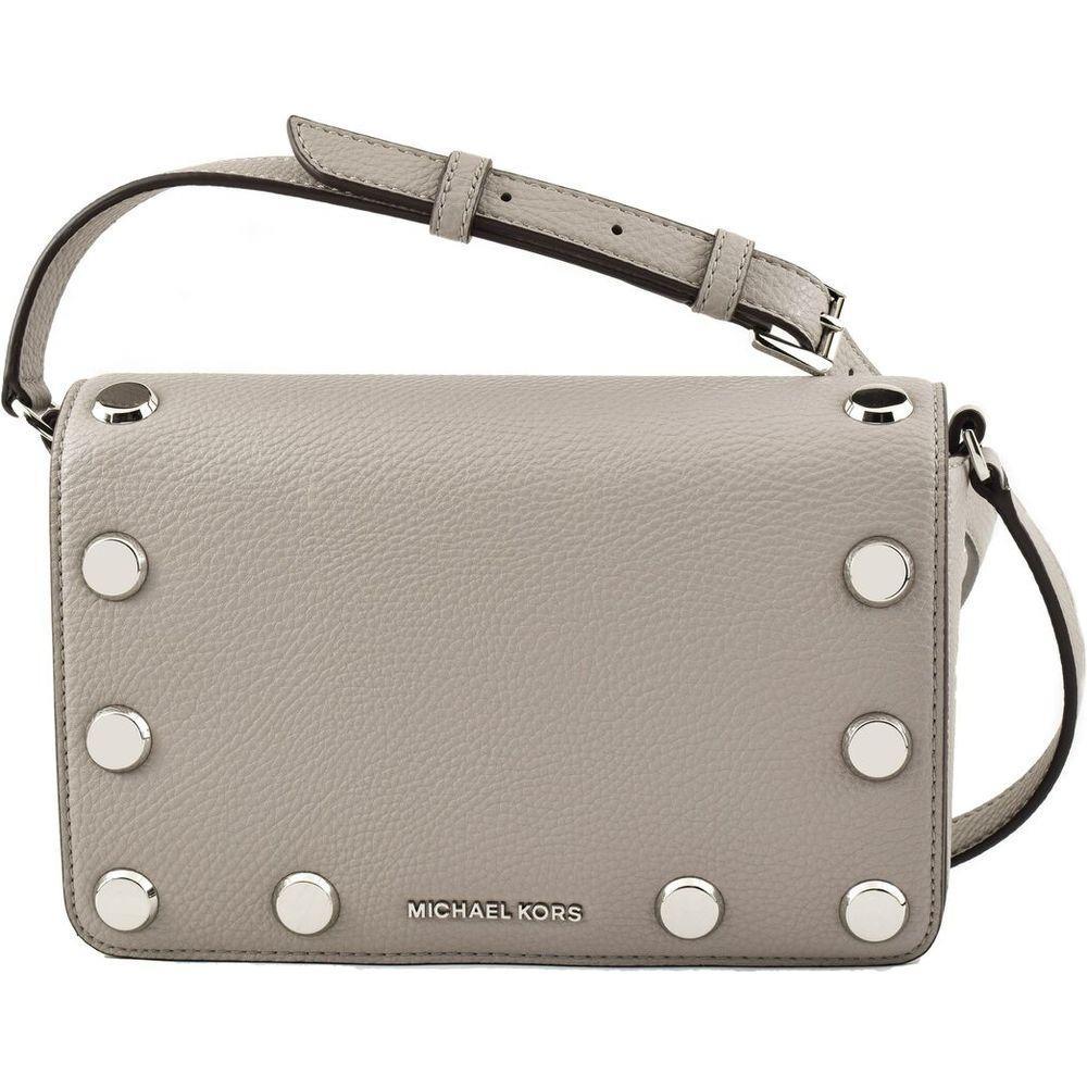 Michael Kors Holly Grey Leather Women's Handbag - Model MKH23GRCM