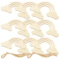 Unpainted Wood Rainbow Wooden Gift Tags Crafts Chips Accessories Decorate