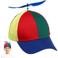 Baseball Hat with Detachable Propeller Dragonfly Creative Fashion Peaked Cap for Kids and Adults