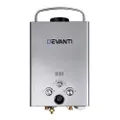 Devanti Portable Gas Water Heater 8Lpm Outdoor Camping Shower Grey