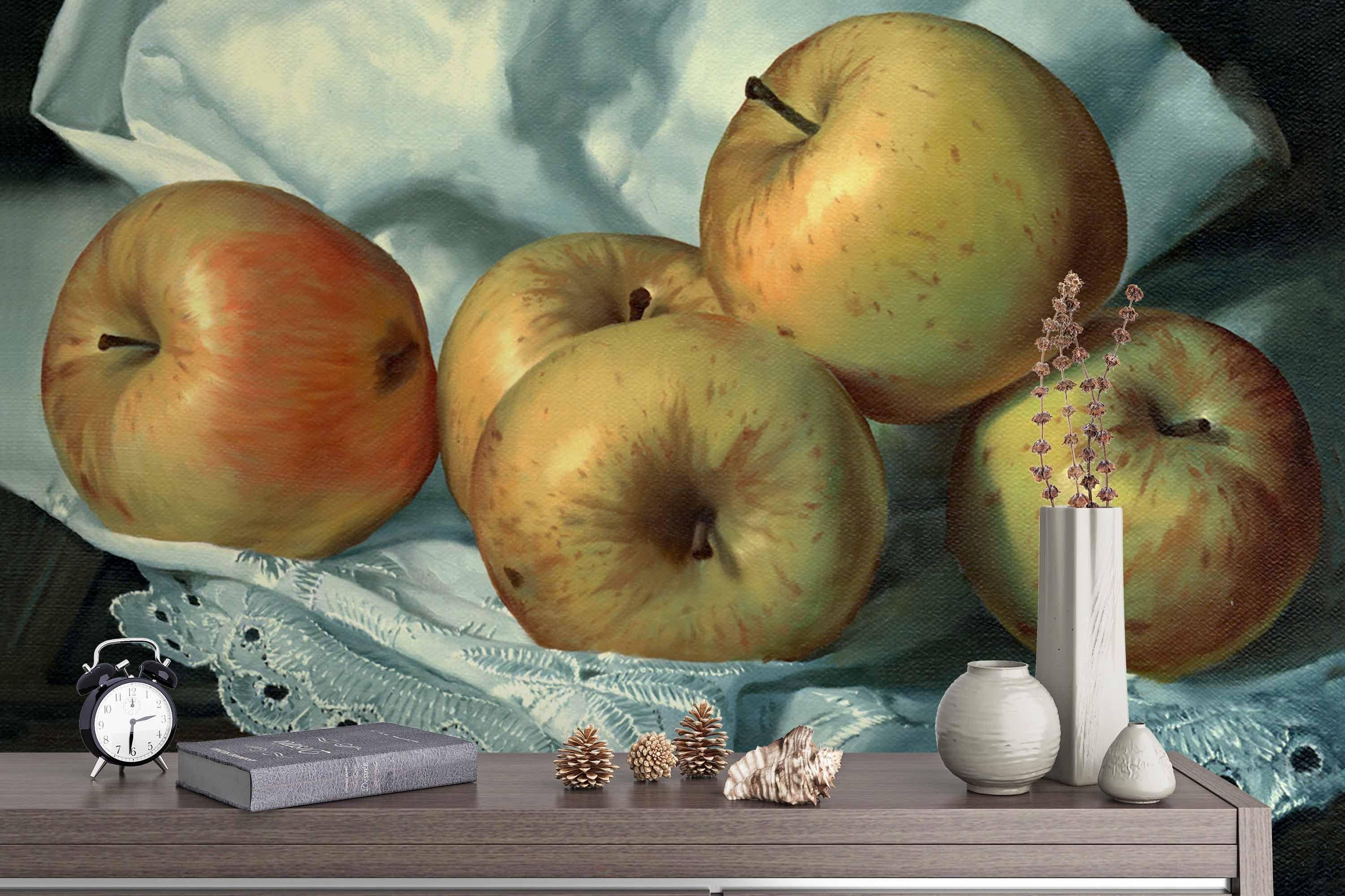 3D Apples Oil Painting Wall Mural Wallpaper 55
