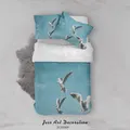 3D Black Headed Sea Gulls Flying Quilt Cover Set Bedding Set Duvet Cover Pillowcases WJ 1994