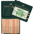 Faber-Castell Pitt Pastel Colour Pencils Tin 24 Set Coloured Professional