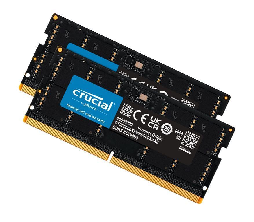 Crucial 32GB(2x16GB) DDR5-5600 SODIMM Memory [CT2K16G56C46S5]