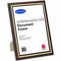 Carven Document Picture Photo Frame A4 Redwood/Gold