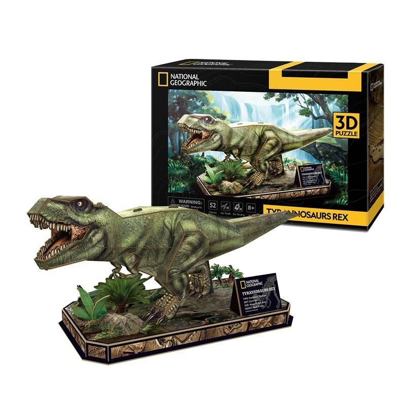 52pc National Geographic Tyrannosaurus Rex Dinosaur 3D Puzzle Kids Play Toy 8+