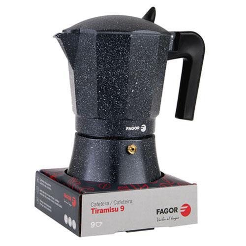 Fagor Tiramisu Aluminium Espresso Maker (Charcoal) - 9-Cup