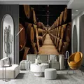 3D Factory Wooden Wine Barrel Wall Mural Wallpaper GD 3717