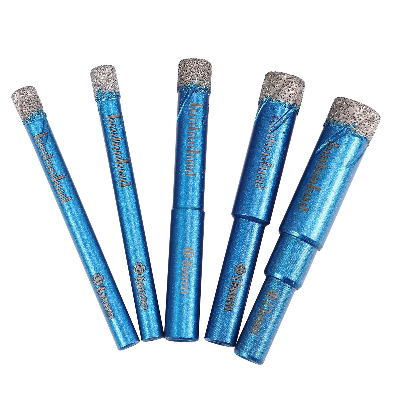 5 Pcs Hole Opener Hand Tools Accessories Dry Diamond Drill Bit Alloy Saws Kit Ceramic Tile Extractor Remover