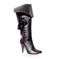 Black Pirate Adult Boot Heels-USA Shoe Size 6