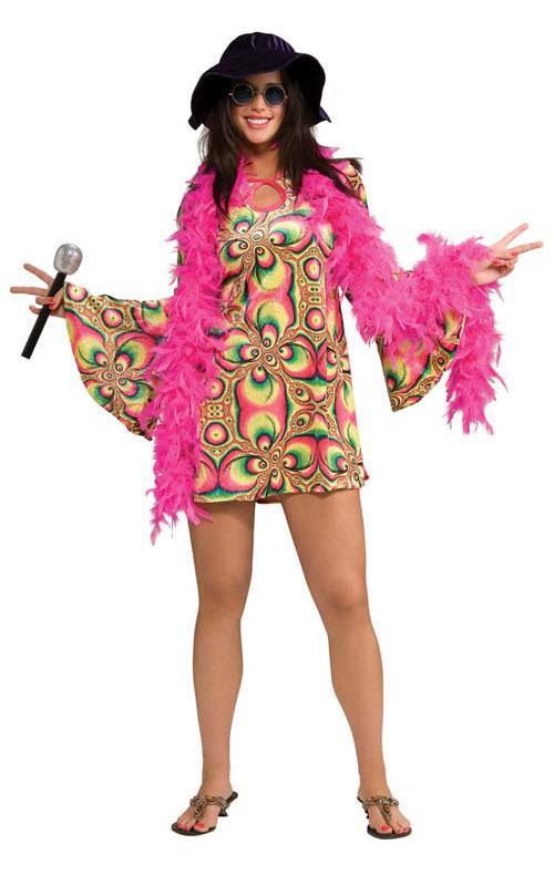 60s Psycha Delia Hippie Adult Costume-Standard