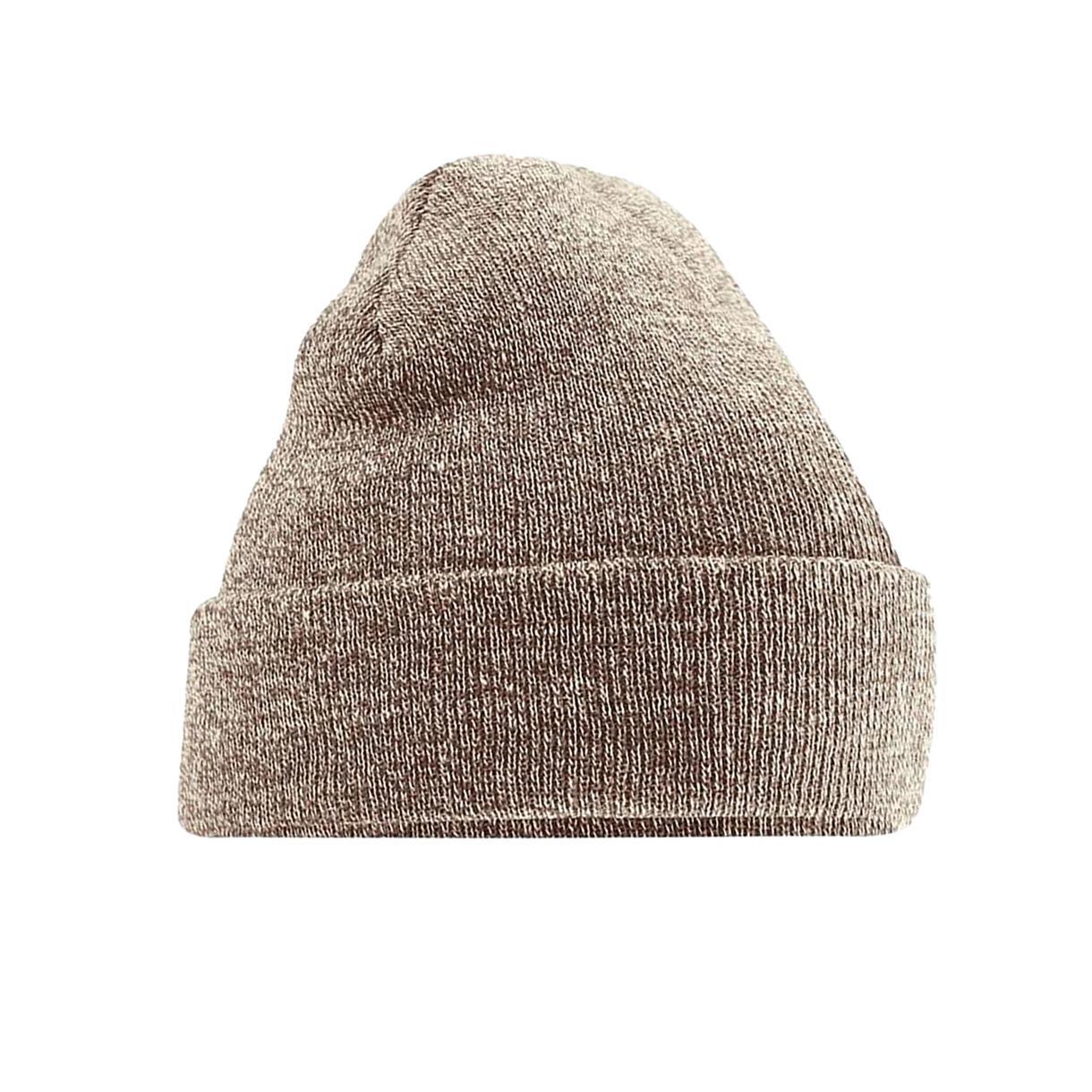 Beechfield Soft Feel Knitted Winter Hat (Heather Oatmeal) (One Size)