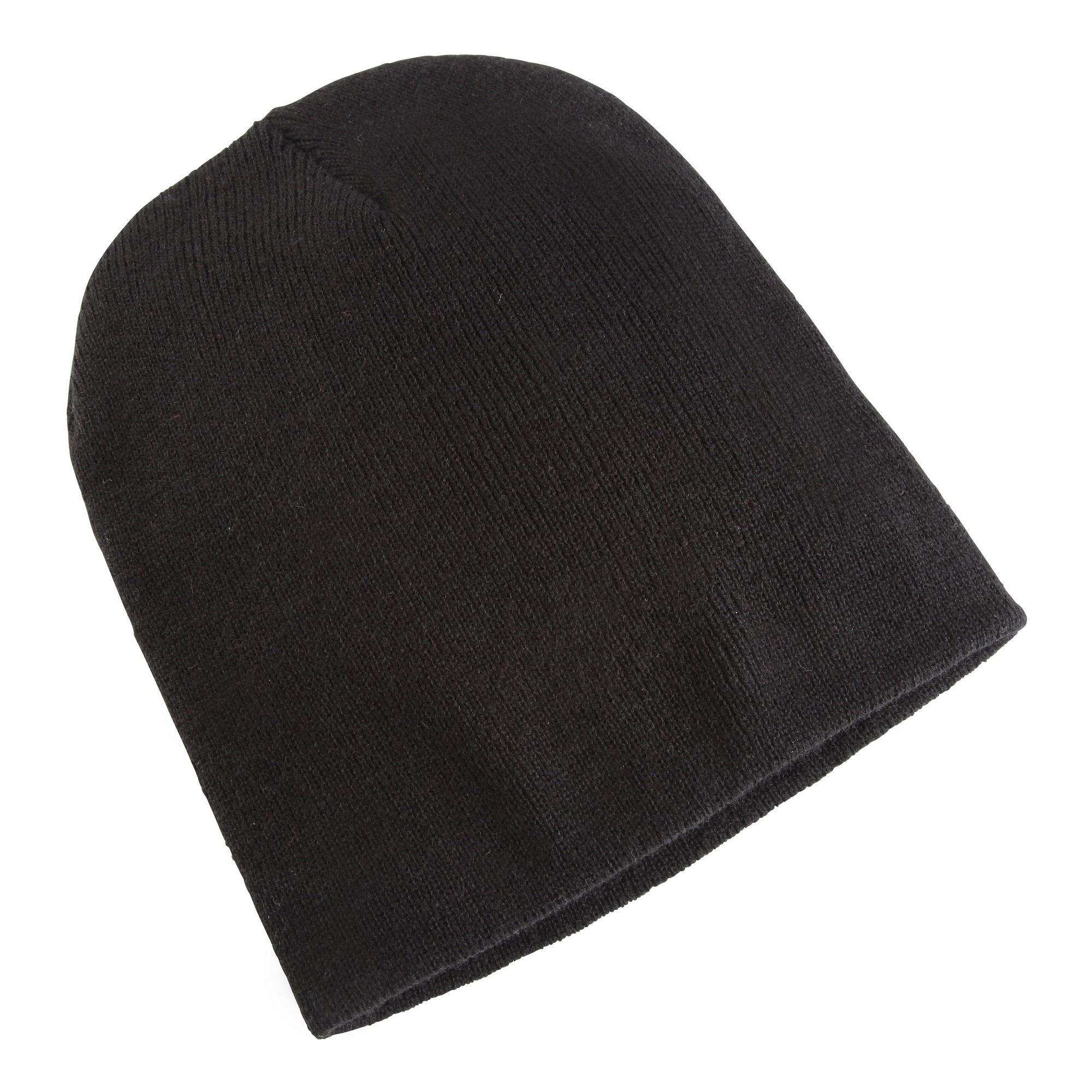 Yupoong Flexfit Unisex Heavyweight Standard Beanie Winter Hat (Black) (One Size)