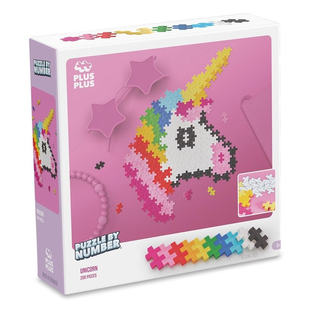 250pc Plus-Plus Puzzle by Number Unicorn Creative Kids Learning Fun Toy 5y+