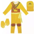 Kids Lego Ninjago Costume Boys Ninja Cosplay Outfit Party Fancy Dress - Yellow (Size:150)