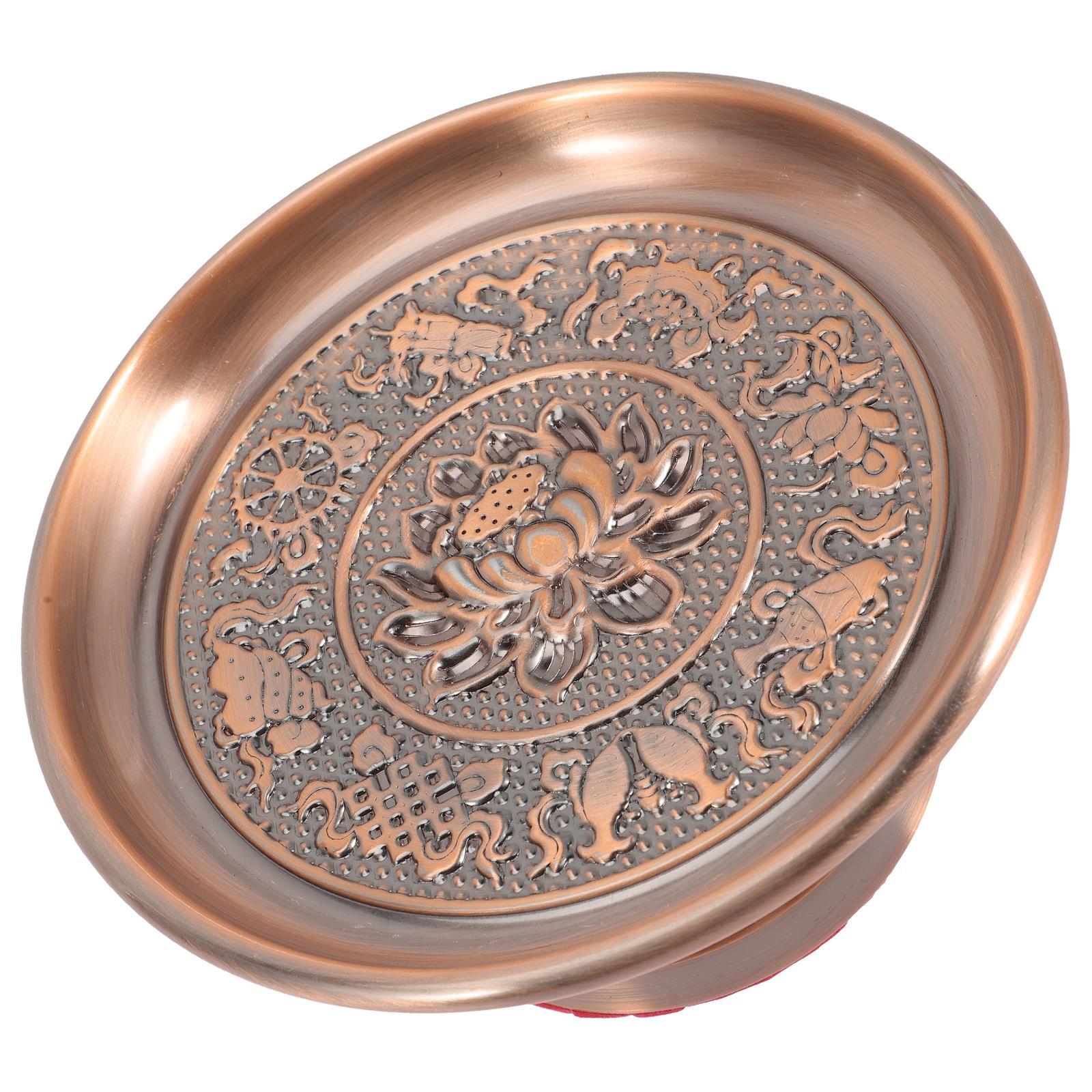 Fruit Dish Buddhist Altar Decorative Serving Tray Trays Decor Home Supplies Sacrificial Plate Alloy Lotus Fruit Plate