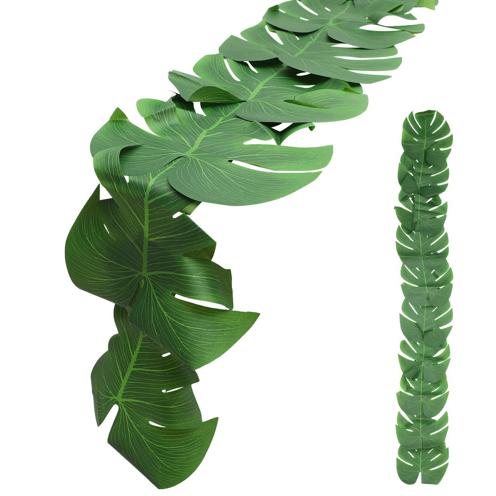 Tropical Leaf Placemats Artificial Palm Party Table Cloth Banquet Runner Beautiful Decoration Outdoor