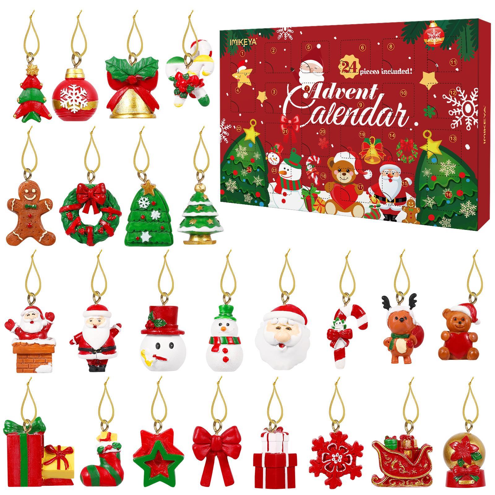 4 Count Christmas Tree Ornaments 24 Piece Set 24-piece Advent Calendar Toys