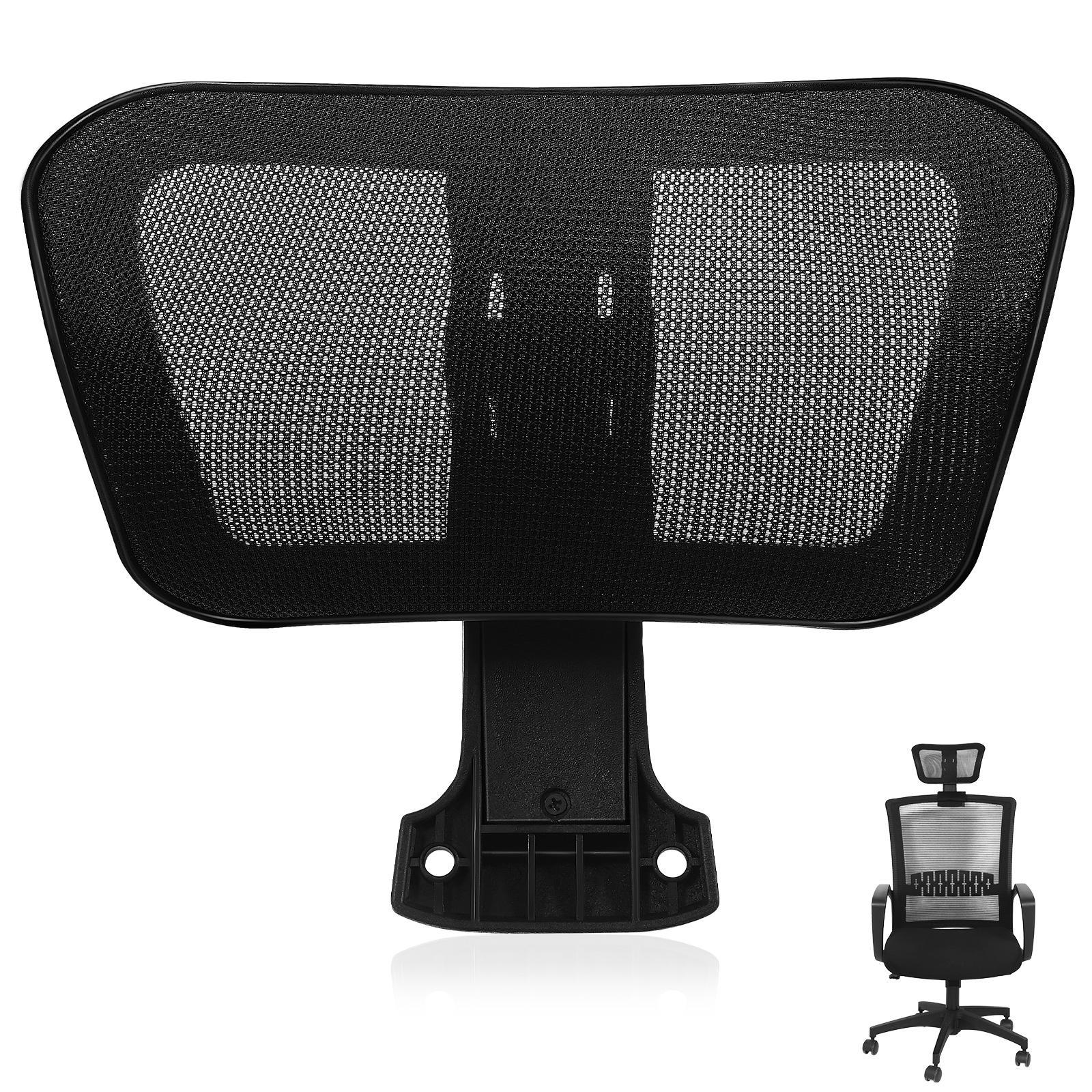 Black Frame Mesh Desk Chair Chairs Headrest Extension Office Pillow
