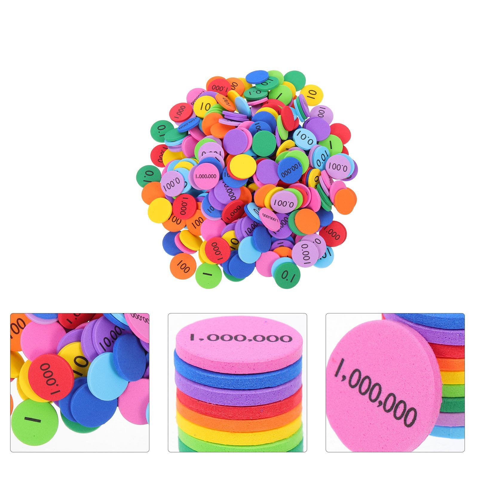 160 Pcs Place Value Manipulatives Number Discs Teaching Props Arithmetic Disks Magnetic Playset