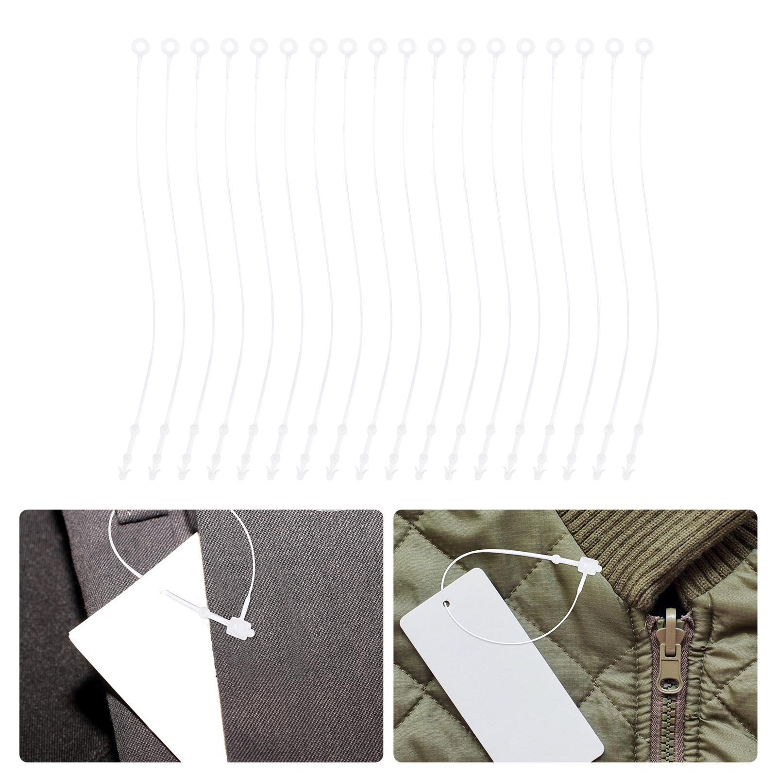 Pp Tag Fasteners Clothes Tags Clothing Labels Transparent Hanging Tag Cord Trademark Tag Line White 5000 Pcs