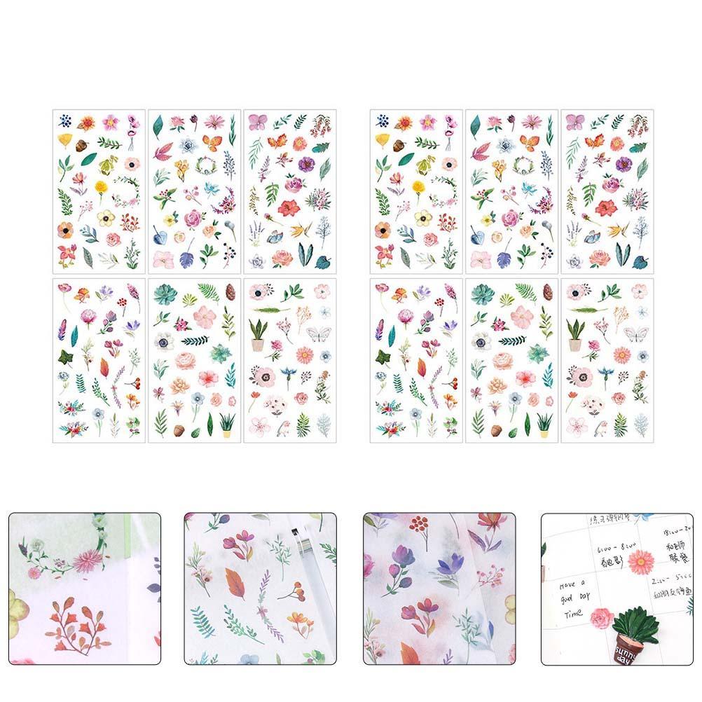 48 Sheets Plants Paper Stickers Decorate Journal Gifts Coworkers