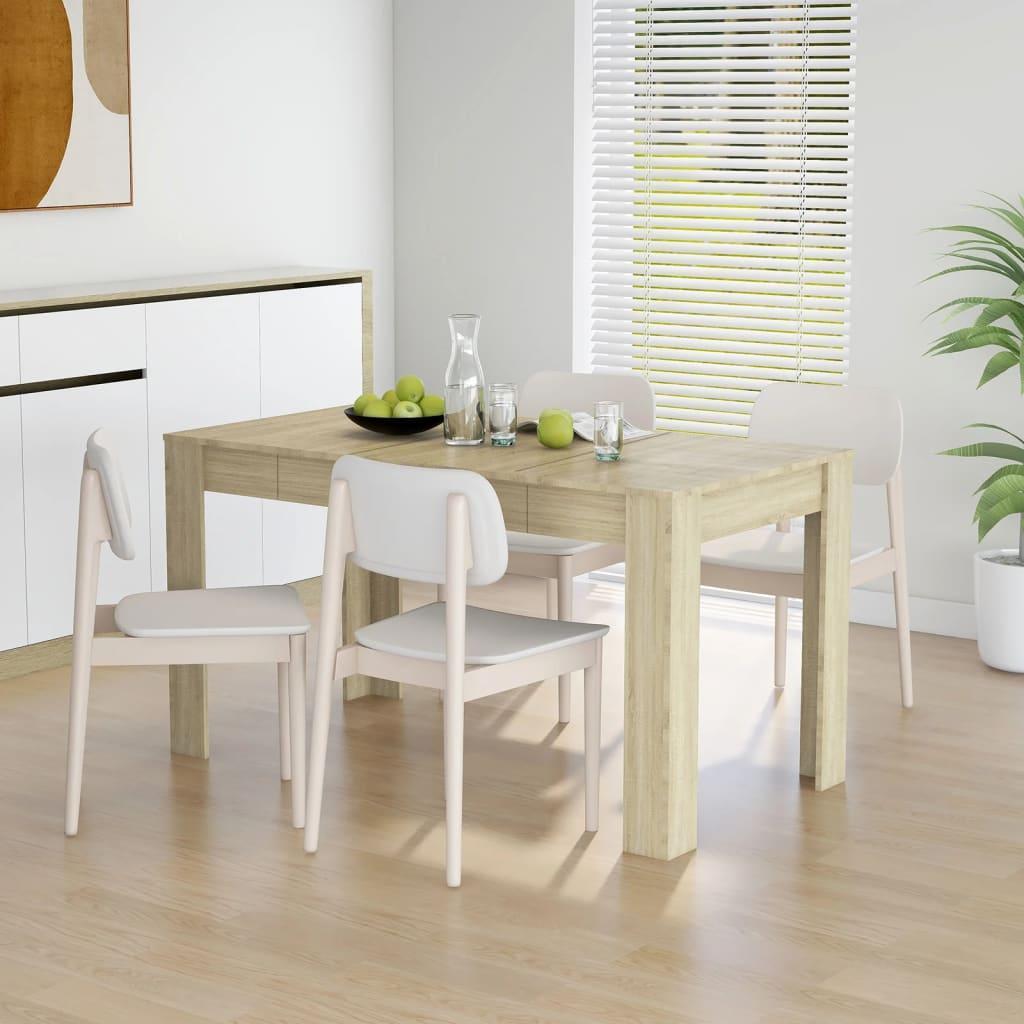 Dining Table Sonoma Oak 140x74.5x76 cm Engineered Wood vidaXL