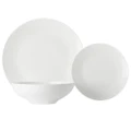 18pc Maxwell Williams White Basics Tribeca Porcelain Coupe Dinner Set/Plate/Bowl