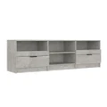 TV Cabinet Concrete Grey 150x33.5x45 cm Engineered Wood vidaXL