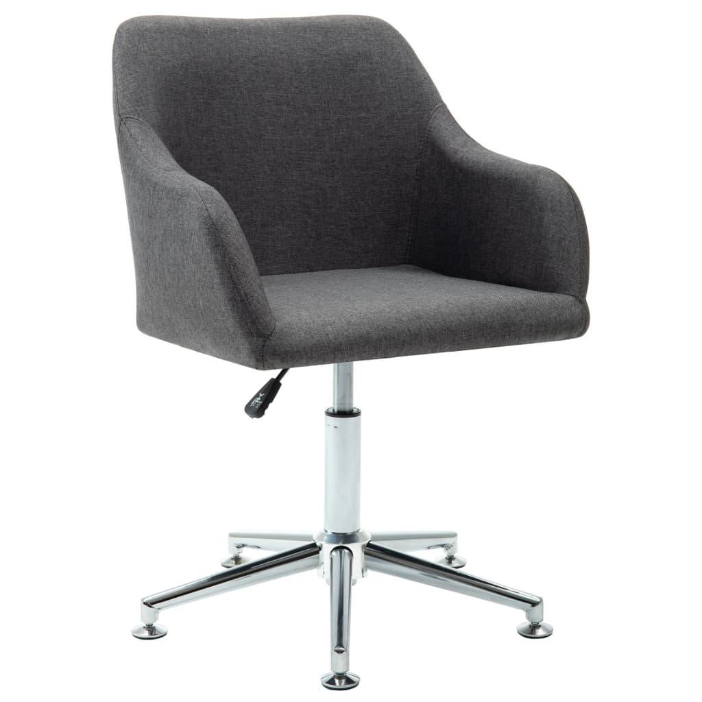 Swivel Office Chair Dark Grey Fabric vidaXL