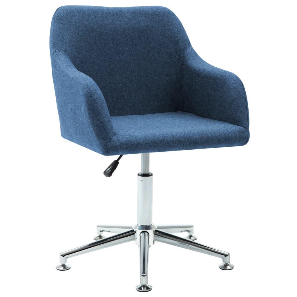 Swivel Office Chair Blue Fabric vidaXL