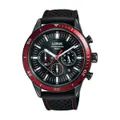 LORUS Sports Men's Black Leather Strap Chronograph Quartz Wristwatch LS1513 - 10 ATM